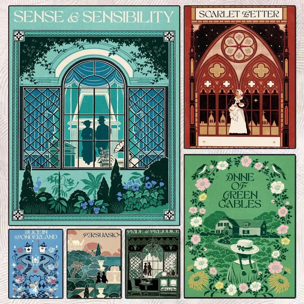 Vintage Collectible Posters - Vintage-Kollektion Gemälde Kalligraphie Ästhetisches Leinwand-Wandposter Moderne